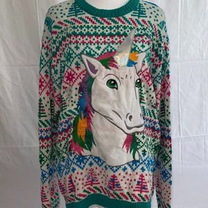 Sparkly Unicorn Christmas Sweater